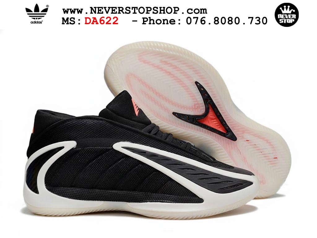 Giày bóng rổ outdoor Adidas AE 2 Đen Trắng thể thao thoáng khí đế bám rít sân traction tốt NeverStopShop.com