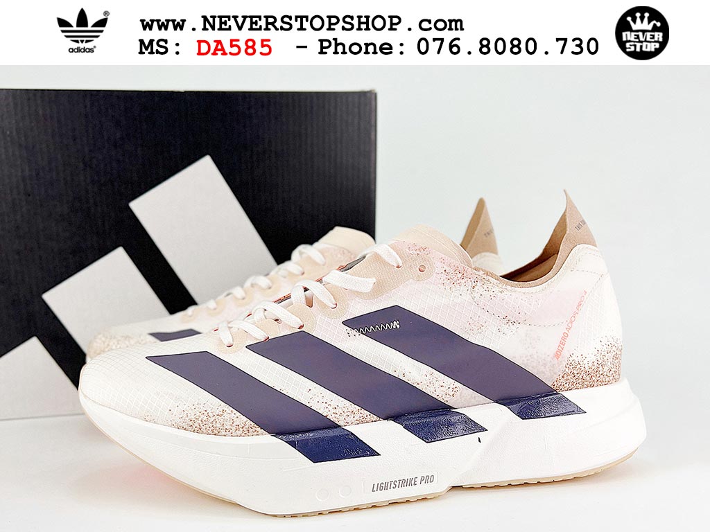 Giày tập gym Adidas Adizero Adios Pro 4 Trắng Nâu nam nữ mẫu mới nhất hàng đẹp chất lượng cao giá tốt tại NeverStop Sneaker Shop Giày chạy bộ nam nữ Adidas Adizero Adios Pro 4 Trắng Nâu chuyên chơi thể thao tập gym đi bộ hằng ngày hàng best quality like auth NeverStopShop HCM