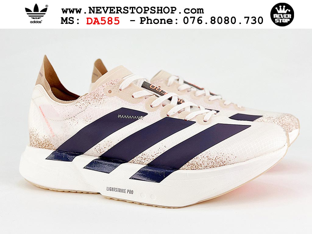 Giày tập gym Adidas Adizero Adios Pro 4 Trắng Nâu nam nữ mẫu mới nhất hàng đẹp chất lượng cao giá tốt tại NeverStop Sneaker Shop Giày chạy bộ nam nữ Adidas Adizero Adios Pro 4 Trắng Nâu chuyên chơi thể thao tập gym đi bộ hằng ngày hàng best quality like auth NeverStopShop HCM