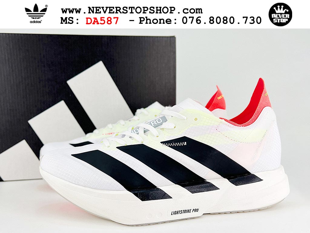 Giày tập gym Adidas Adizero Adios Pro 4 Trắng Đỏ nam nữ mẫu mới nhất hàng đẹp chất lượng cao giá tốt tại NeverStop Sneaker Shop Giày chạy bộ nam nữ Adidas Adizero Adios Pro 4 Trắng Đỏ chuyên chơi thể thao tập gym đi bộ hằng ngày hàng best quality like auth NeverStopShop HCM