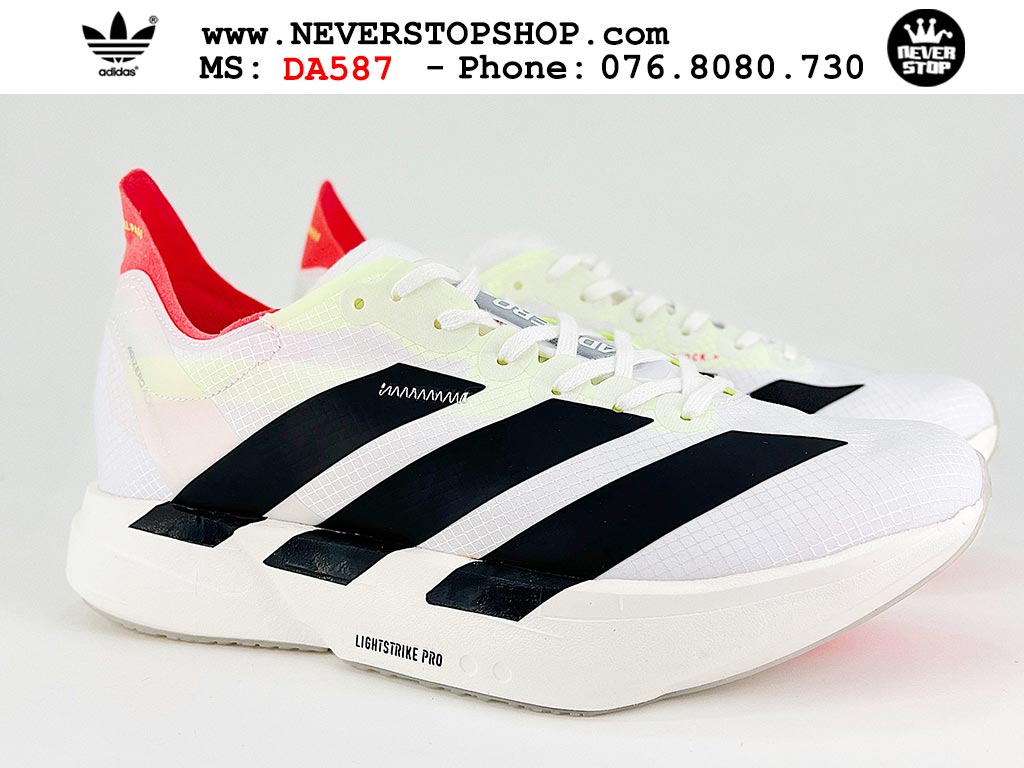 Giày tập gym Adidas Adizero Adios Pro 4 Trắng Đỏ nam nữ mẫu mới nhất hàng đẹp chất lượng cao giá tốt tại NeverStop Sneaker Shop Giày chạy bộ nam nữ Adidas Adizero Adios Pro 4 Trắng Đỏ chuyên chơi thể thao tập gym đi bộ hằng ngày hàng best quality like auth NeverStopShop HCM