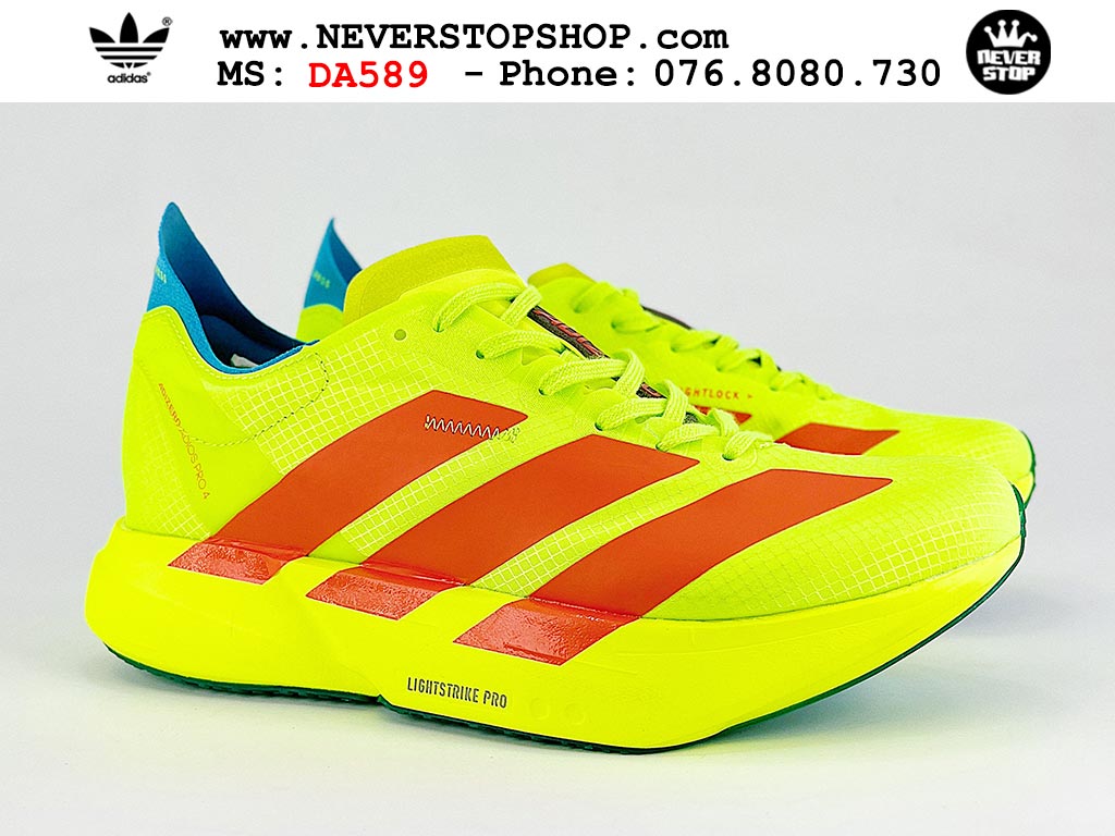 Giày tập gym Adidas Adizero Adios Pro 4 Vàng Cam nam nữ mẫu mới nhất hàng đẹp chất lượng cao giá tốt tại NeverStop Sneaker Shop Giày chạy bộ nam nữ Adidas Adizero Adios Pro 4 Vàng Cam chuyên chơi thể thao tập gym đi bộ hằng ngày hàng best quality like auth NeverStopShop HCM