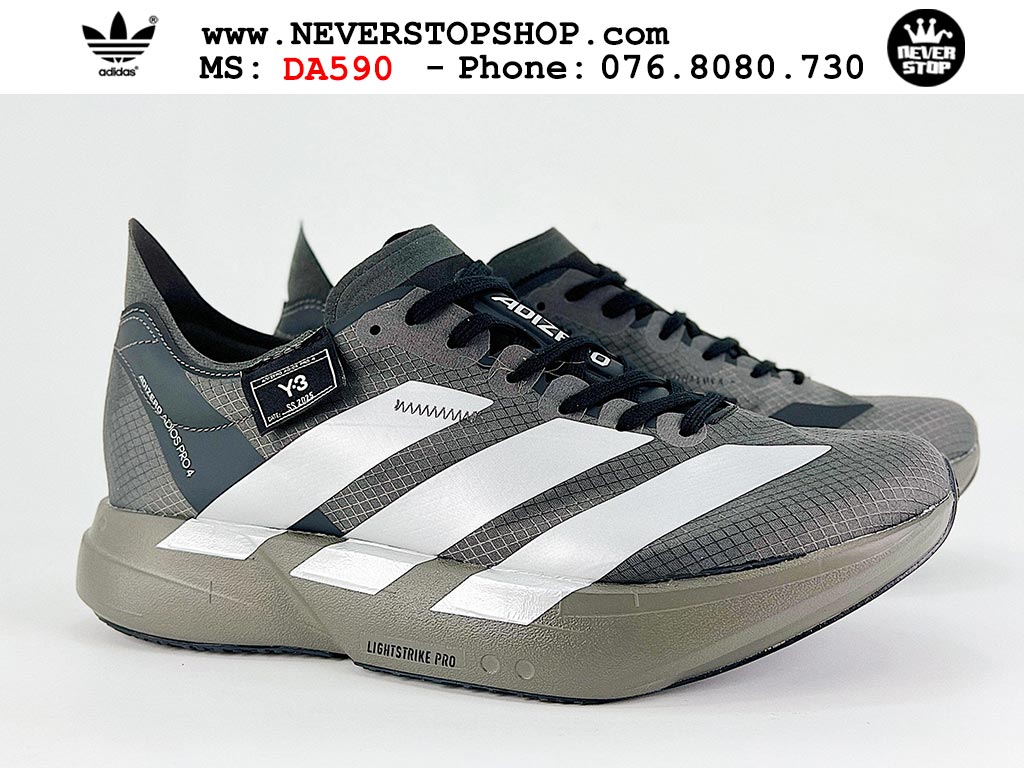 Giày tập gym Adidas Adizero Adios Pro 4 Xám Đen nam nữ mẫu mới nhất hàng đẹp chất lượng cao giá tốt tại NeverStop Sneaker Shop Giày chạy bộ nam nữ Adidas Adizero Adios Pro 4 Xám Đen chuyên chơi thể thao tập gym đi bộ hằng ngày hàng best quality like auth NeverStopShop HCM