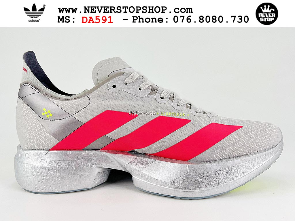 Giày tập gym Adidas Adizero Adios Pro 4 Xám Đỏ nam nữ mẫu mới nhất hàng đẹp chất lượng cao giá tốt tại NeverStop Sneaker Shop Giày chạy bộ nam nữ Adidas Adizero Adios Pro 4 Xám Đỏ chuyên chơi thể thao tập gym đi bộ hằng ngày hàng best quality like auth NeverStopShop HCM