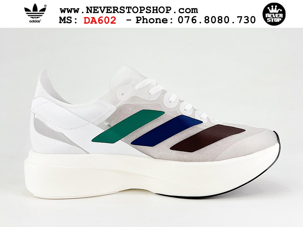 Giày tập gym Adidas Adizero Adios Pro 4 Trắng Xanh Nâu nam nữ mẫu mới nhất hàng đẹp chất lượng cao giá tốt tại NeverStop Sneaker Shop Giày chạy bộ nam nữ Adidas Adizero Adios Pro 4 Trắng Xanh Nâu chuyên chơi thể thao tập gym đi bộ hằng ngày hàng best quality like auth NeverStopShop HCM