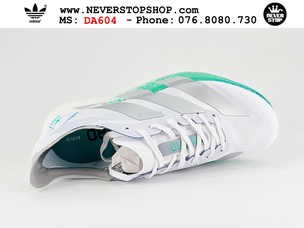 Giày tập gym Adidas Adizero Adios Pro 4 Trắng Xanh Ngọc nam nữ mẫu mới nhất hàng đẹp chất lượng cao giá tốt tại NeverStop Sneaker Shop Giày chạy bộ nam nữ Adidas Adizero Adios Pro 4 Trắng Xanh Ngọc chuyên chơi thể thao tập gym đi bộ hằng ngày hàng best quality like auth NeverStopShop HCM