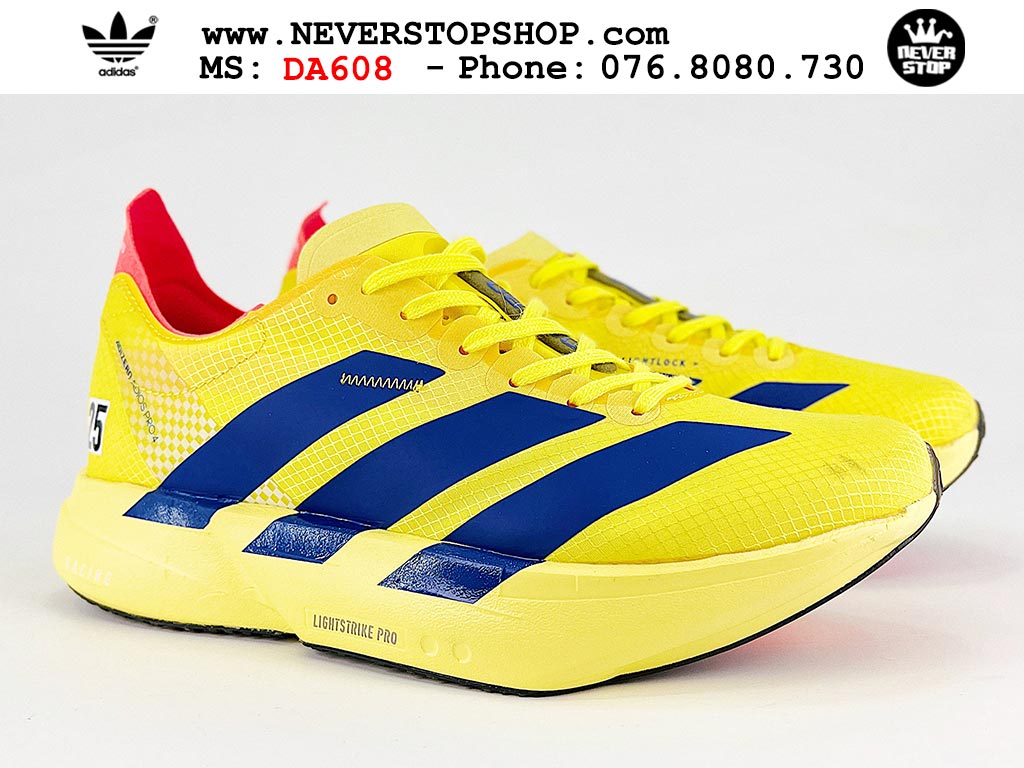 Giày tập gym Adidas Adizero Adios Pro 4 Vàng Xanh Dương Đỏ nam nữ mẫu mới nhất hàng đẹp chất lượng cao giá tốt tại NeverStop Sneaker Shop Giày chạy bộ nam nữ Adidas Adizero Adios Pro 4 Vàng Xanh Dương Đỏ chuyên chơi thể thao tập gym đi bộ hằng ngày hàng best quality like auth NeverStopShop HCM