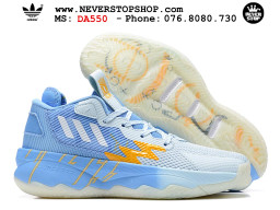 Giày bóng rổ nam nữ Adidas Dame 8 Xanh Dương Vàng thể thao thoáng khí bản rep 1:1 chuẩn real chính hãng giá rẻ tốt nhất tại NeverStopShop.com