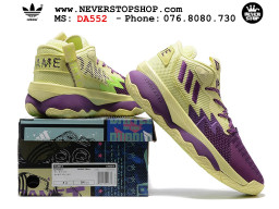 Giày bóng rổ nam nữ Adidas Dame 8 Vàng Tím thể thao thoáng khí bản rep 1:1 chuẩn real chính hãng giá rẻ tốt nhất tại NeverStopShop.com