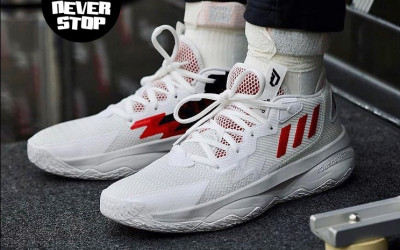 Giày bóng rổ cổ cao ADIDAS DAME 8 on feet hàng chuẩn replica 1:1 giá tốt nhất HCM | NeverStopShop.com
