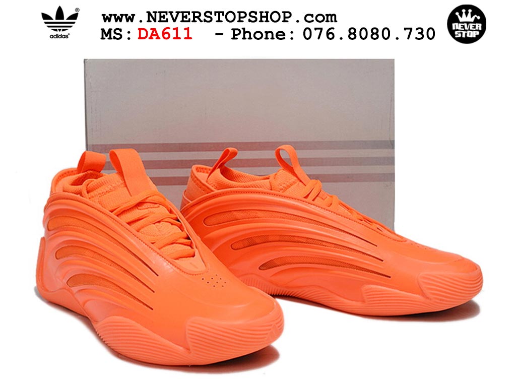 Giày bóng rổ cổ cao Adidas Harden Vol 9 Cam thể thao đế chống mòn cao bản rep 1:1 chuẩn real chính hãng giá tốt nhất tại NeverStopShop.com