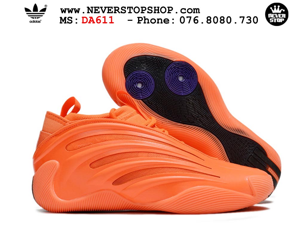 Giày bóng rổ cổ cao Adidas Harden Vol 9 Cam thể thao đế chống mòn cao bản rep 1:1 chuẩn real chính hãng giá tốt nhất tại NeverStopShop.com