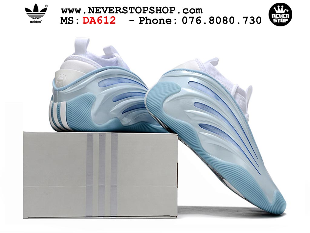 Giày bóng rổ cổ cao Adidas Harden Vol 9 Trắng Xanh Da Trời thể thao đế chống mòn cao bản rep 1:1 chuẩn real chính hãng giá tốt nhất tại NeverStopShop.com