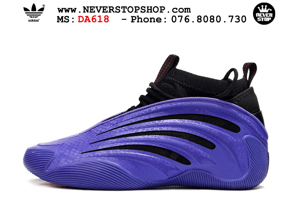 Giày bóng rổ cổ cao Adidas Harden Vol 9 Tím Đen thể thao đế chống mòn cao bản rep 1:1 chuẩn real chính hãng giá tốt nhất tại NeverStopShop.com
