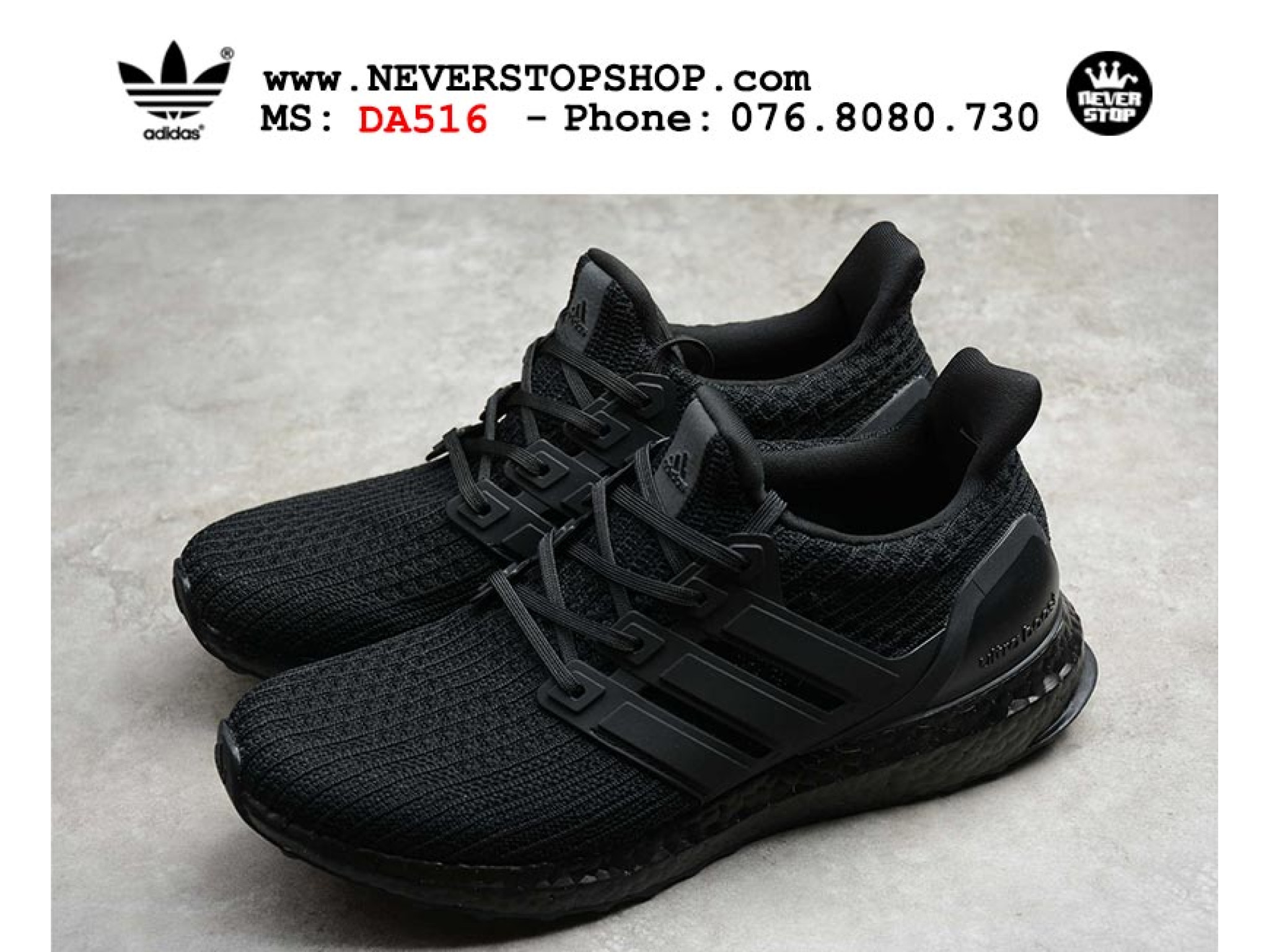 Giày thể thao ADIDAS ULTRA BOOST 4.0 ALL BLACK nam nữ ...