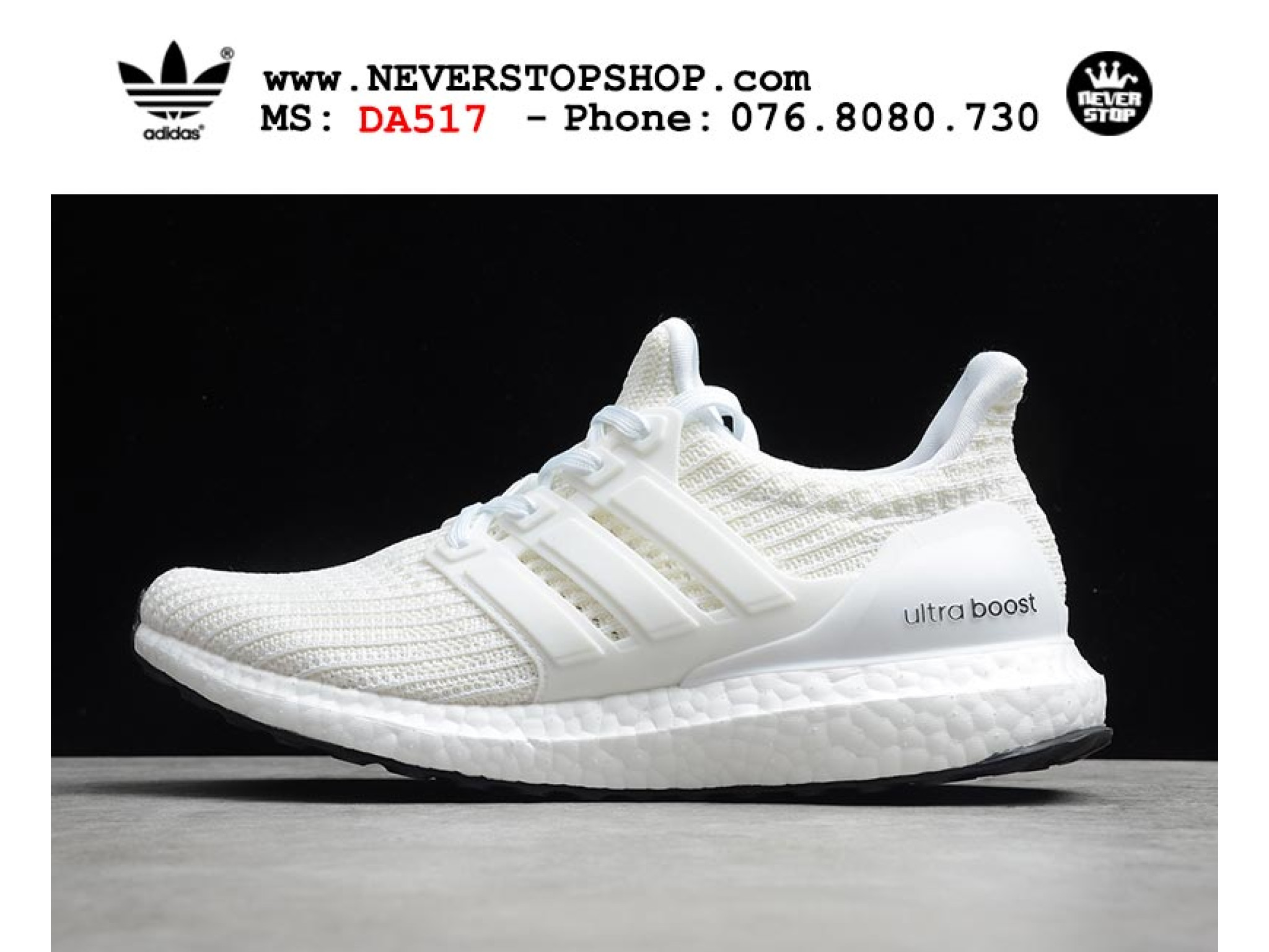 Giày thể thao ADIDAS ULTRA BOOST 4.0 ALL WHITE nam nữ ...