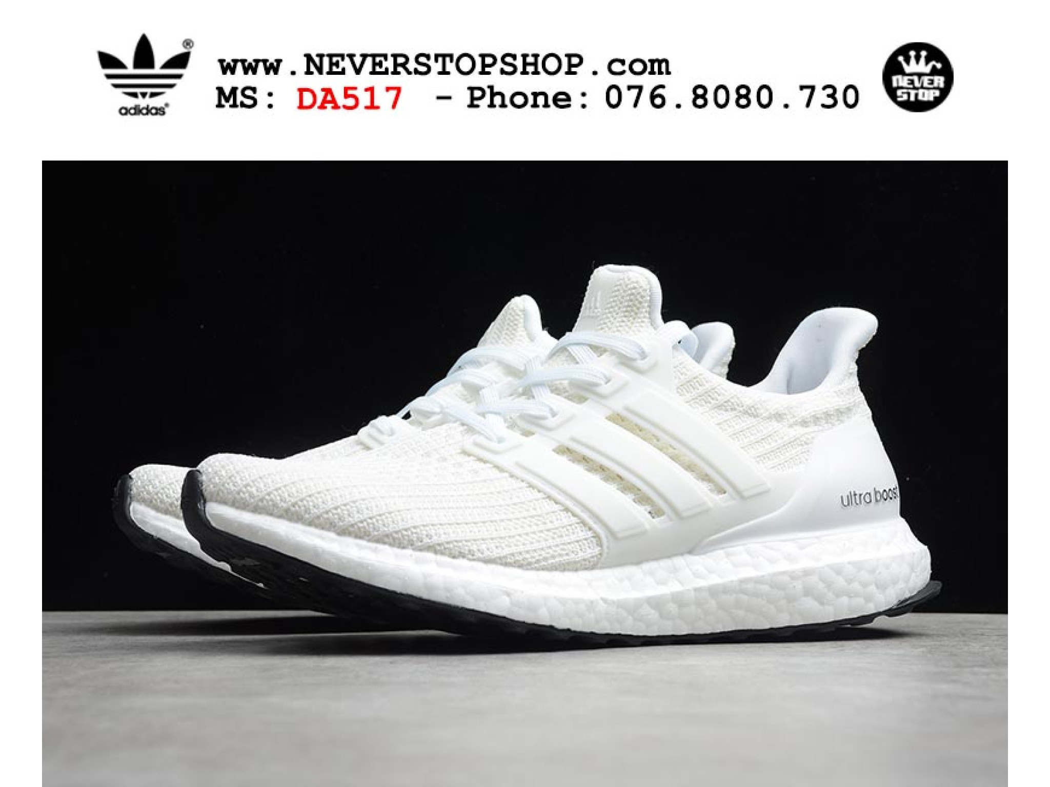 Giày thể thao ADIDAS ULTRA BOOST 4.0 ALL WHITE nam nữ ...