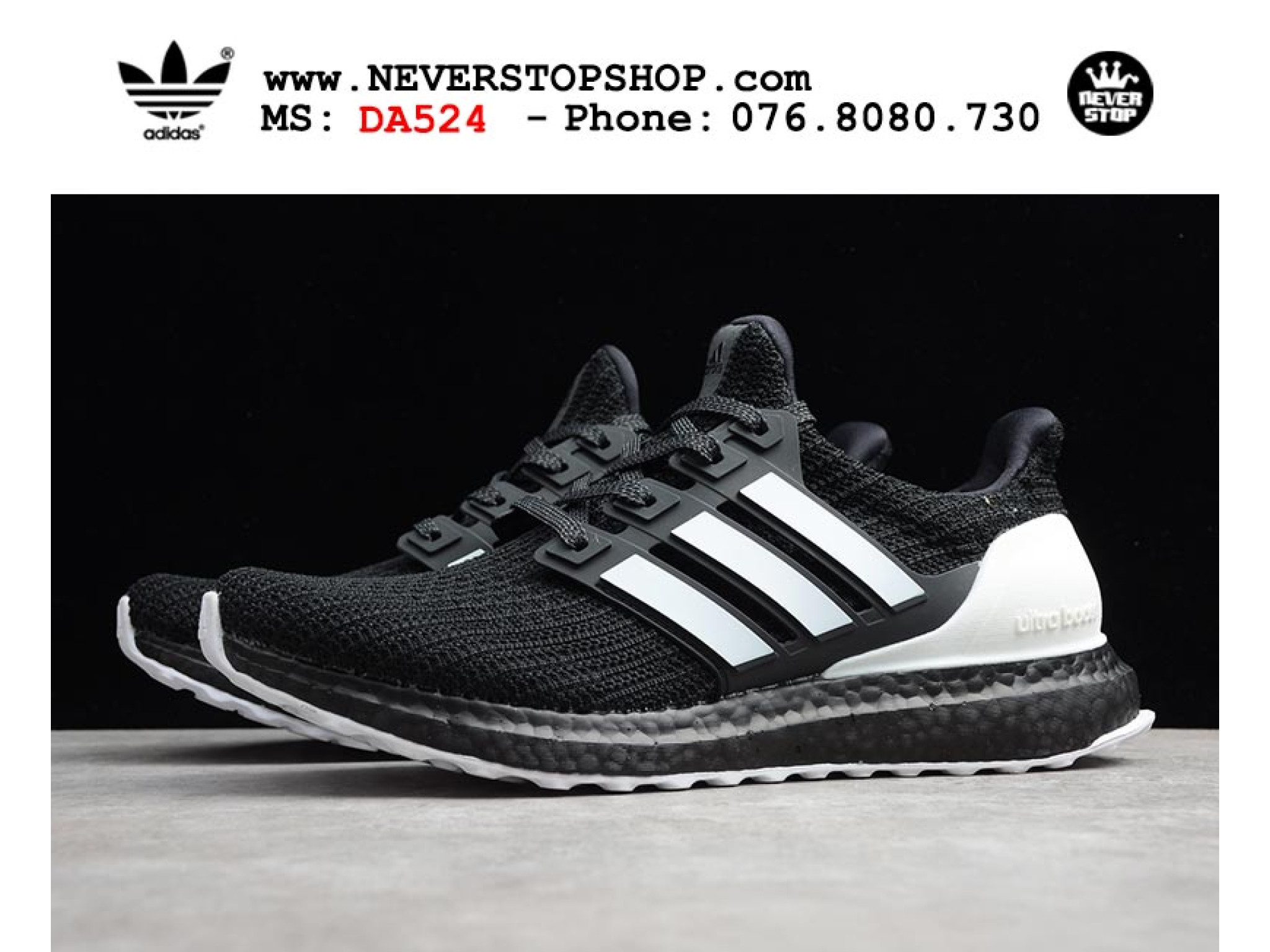 Giày thể thao ADIDAS ULTRA BOOST 4.0 BLACK WHITE 2 nam ...