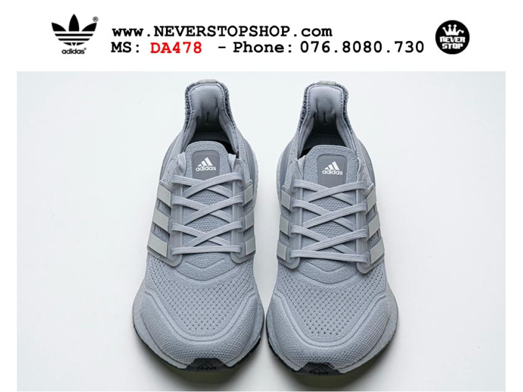 Giày chạy bộ Adidas Ultra Boost 7.0 Xám Full nam nữ nhẹ êm thoáng khí sfake replica 1:1 real chính hãng giá rẻ tốt nhất tại NeverStopShop.com HCM