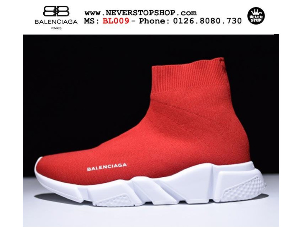 Giày Balenciaga Speed Trainer Red White nam nữ hàng chuẩn sfake replica 1:1 real chính hãng giá rẻ tốt nhất tại NeverStopShop.com HCM