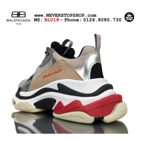 Balenciaga Triple S Silver Red White