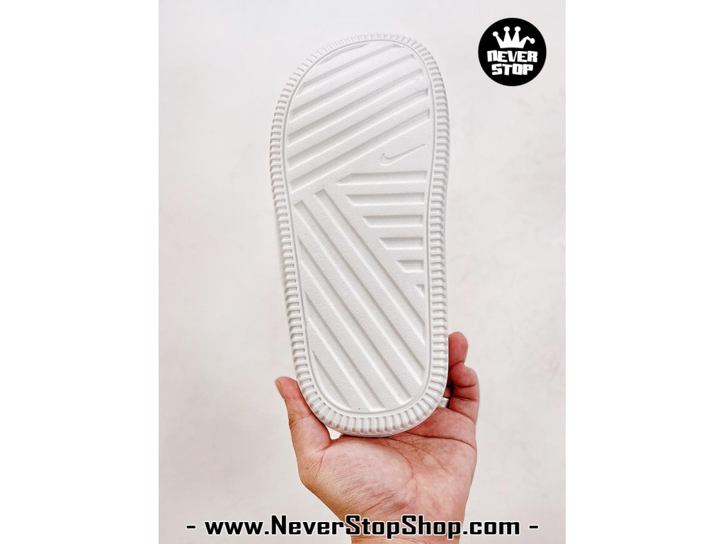 Dép nam nữ Nike Calm Slides Trắng Full siêu nhẹ êm chân chống nước bản rep 1:1 chuẩn real chính hãng giá rẻ tốt nhất tại NeverStop Sneaker Shop 