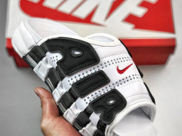Dép nam nữ Nike Air Uptempo Slide Trắng Đen nhẹ êm chân thoáng khí bản rep 1:1 chuẩn real chính hãng giá rẻ tốt nhất tại NeverStop Sneaker Shop 