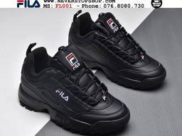 Giày Fila Disruptor 2 All Black nam nữ hàng chuẩn sfake replica 1:1 real chính hãng giá rẻ tốt nhất tại NeverStopShop.com HCM