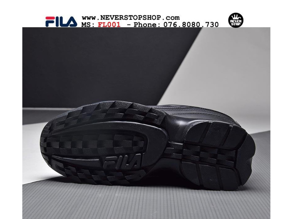 Giày Fila Disruptor 2 All Black nam nữ hàng chuẩn sfake replica 1:1 real chính hãng giá rẻ tốt nhất tại NeverStopShop.com HCM