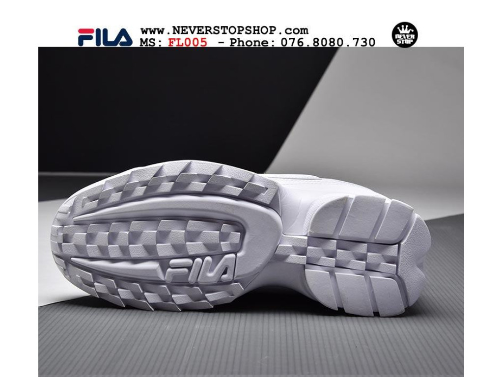 Giày Fila Disruptor 2 White Pink nam nữ hàng chuẩn sfake replica 1:1 real chính hãng giá rẻ tốt nhất tại NeverStopShop.com HCM