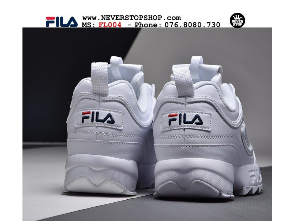 Giày Fila Disruptor 2 White nam nữ hàng chuẩn sfake replica 1:1 real chính hãng giá rẻ tốt nhất tại NeverStopShop.com HCM