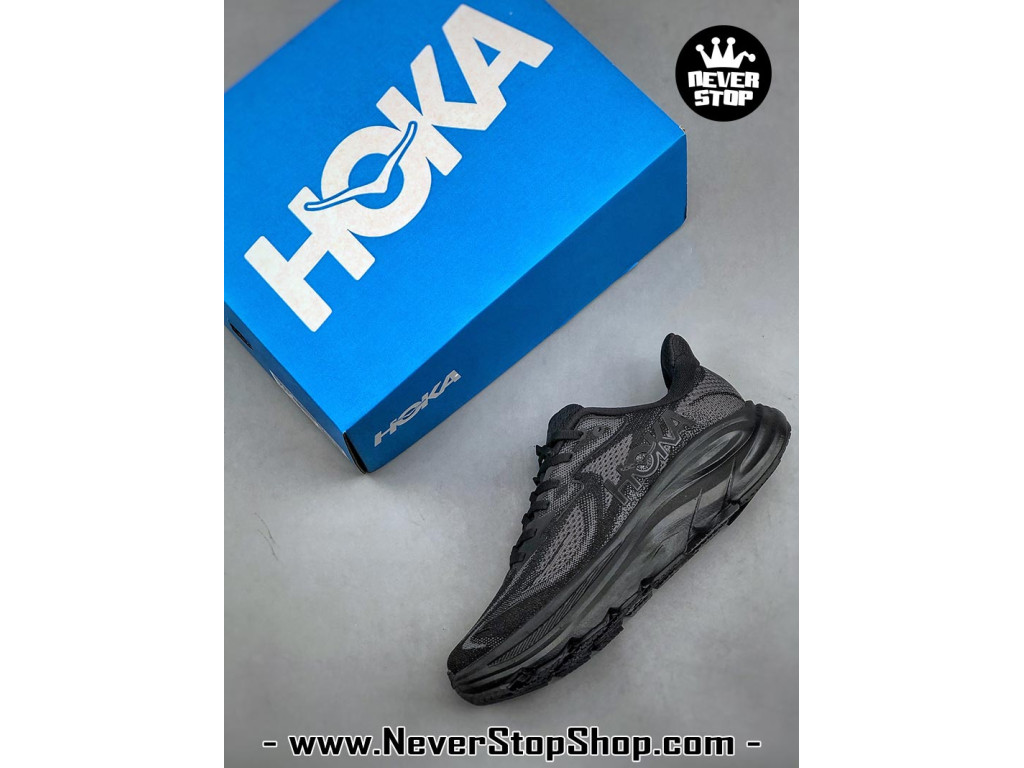 Giày chạy bộ siêu nhẹ êm Hoka Clifton 10 Đen nam nữ giá tốt tại NeverStop Sneaker Shop Giày thể thao chạy bộ Hoka Clifton 10 Đen Full nam nữ chuyên thể thao replica 1:1 like auth real chính hãng giá rẻ tốt nhất tại NeverStopShop.com HCM