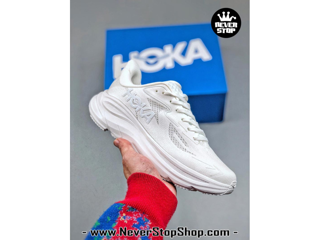 Giày thể thao chạy bộ Hoka Clifton 10 Trắng nam nữ chuyên thể thao replica 1:1 like auth real chính hãng giá rẻ tốt nhất tại NeverStopShop.com HCM