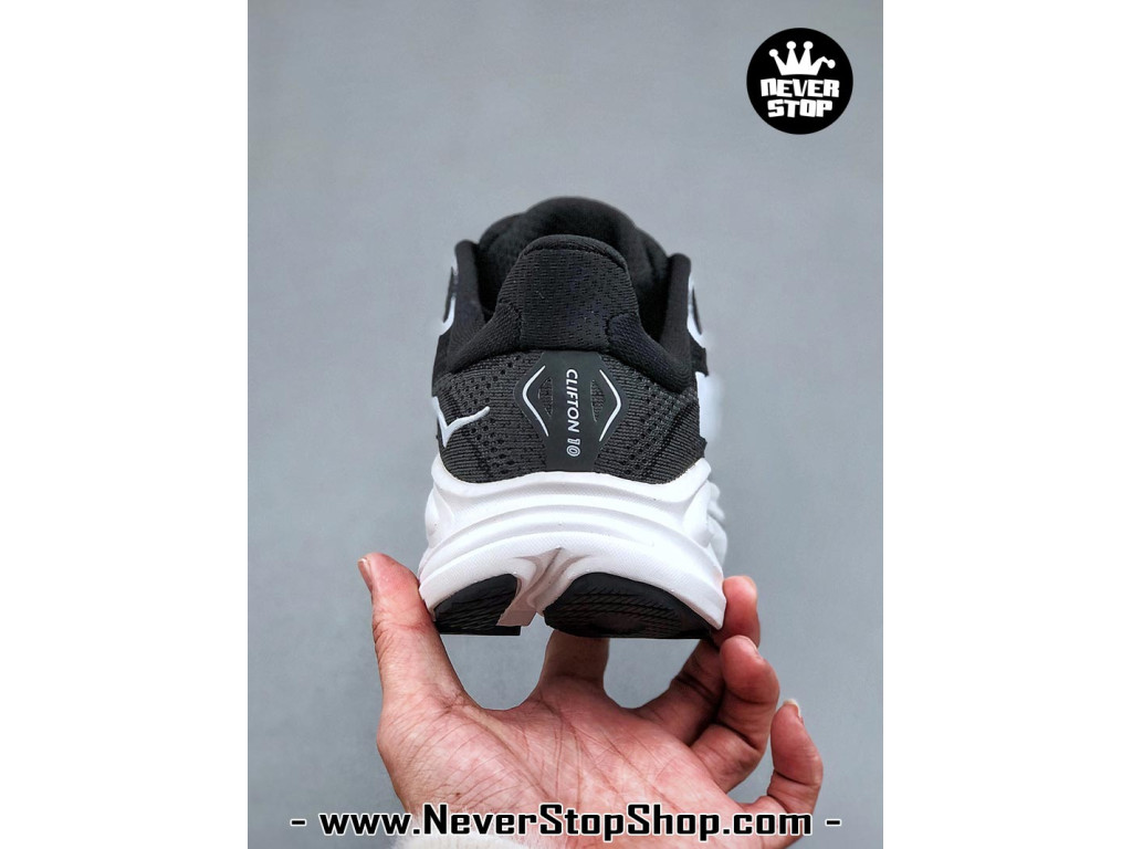 Giày chạy bộ siêu nhẹ êm Hoka Clifton 10 Đen Trắng nam nữ giá tốt tại NeverStop Sneaker Shop Giày thể thao chạy bộ Hoka Clifton 10 Đen Trắng nam nữ chuyên thể thao replica 1:1 like auth real chính hãng giá rẻ tốt nhất tại NeverStopShop.com HCM