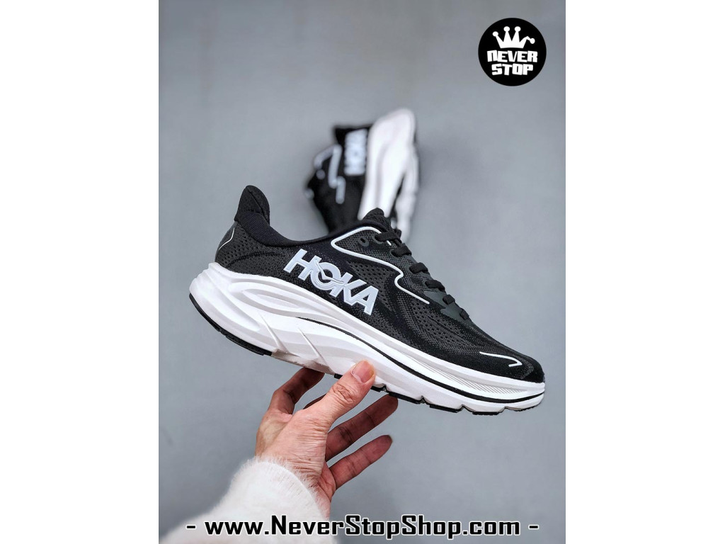 Giày chạy bộ siêu nhẹ êm Hoka Clifton 10 Đen Trắng nam nữ giá tốt tại NeverStop Sneaker Shop Giày thể thao chạy bộ Hoka Clifton 10 Đen Trắng nam nữ chuyên thể thao replica 1:1 like auth real chính hãng giá rẻ tốt nhất tại NeverStopShop.com HCM