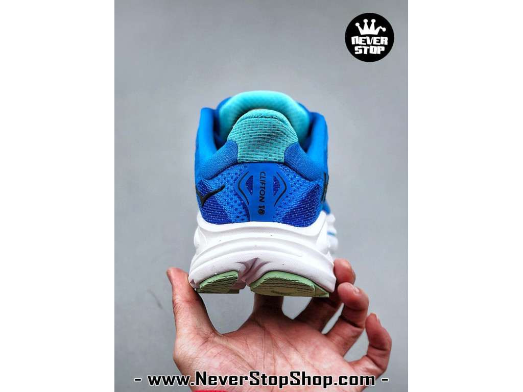 Giày thể thao chạy bộ Hoka Clifton 10 Xanh Dương Trắng nam nữ chuyên thể thao replica 1:1 like auth real chính hãng giá rẻ tốt nhất tại NeverStopShop.com HCM