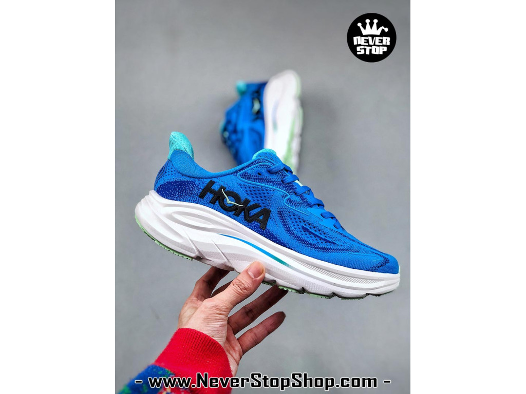 Giày thể thao chạy bộ Hoka Clifton 10 Xanh Dương Trắng nam nữ chuyên thể thao replica 1:1 like auth real chính hãng giá rẻ tốt nhất tại NeverStopShop.com HCM