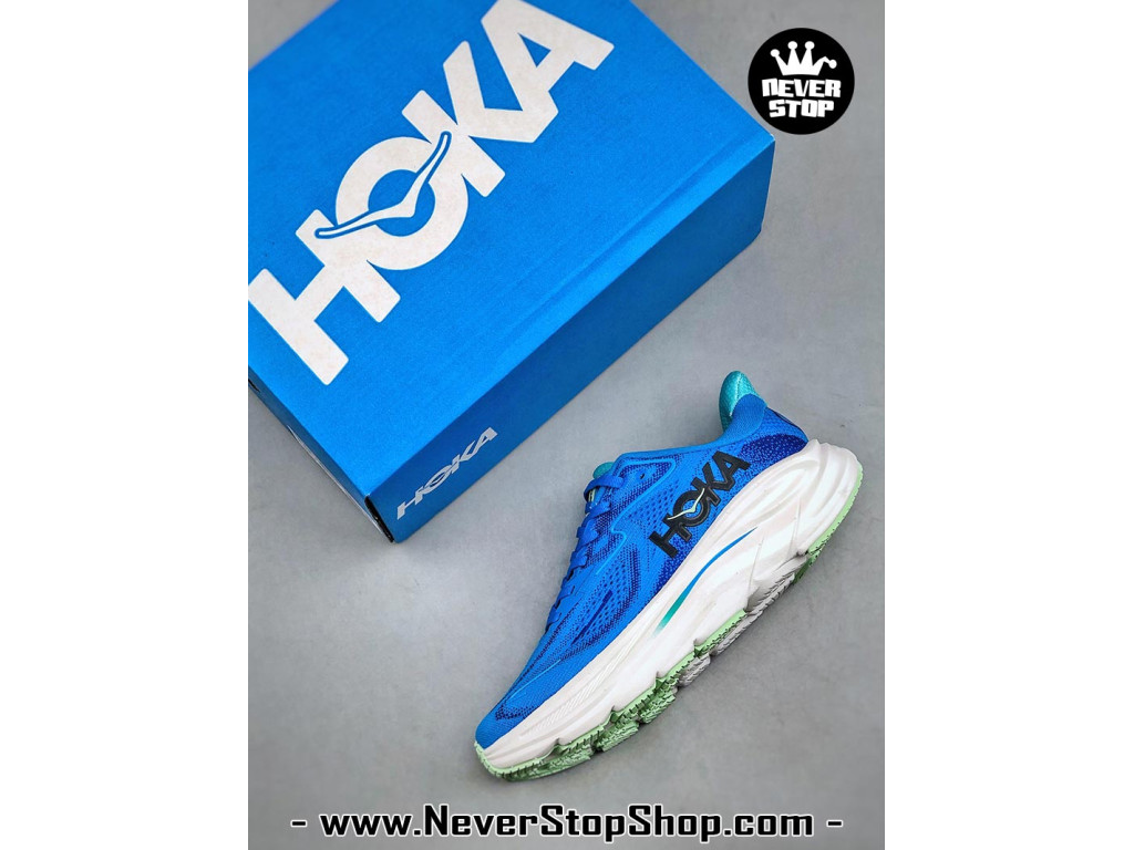 Giày thể thao chạy bộ Hoka Clifton 10 Xanh Dương Trắng nam nữ chuyên thể thao replica 1:1 like auth real chính hãng giá rẻ tốt nhất tại NeverStopShop.com HCM
