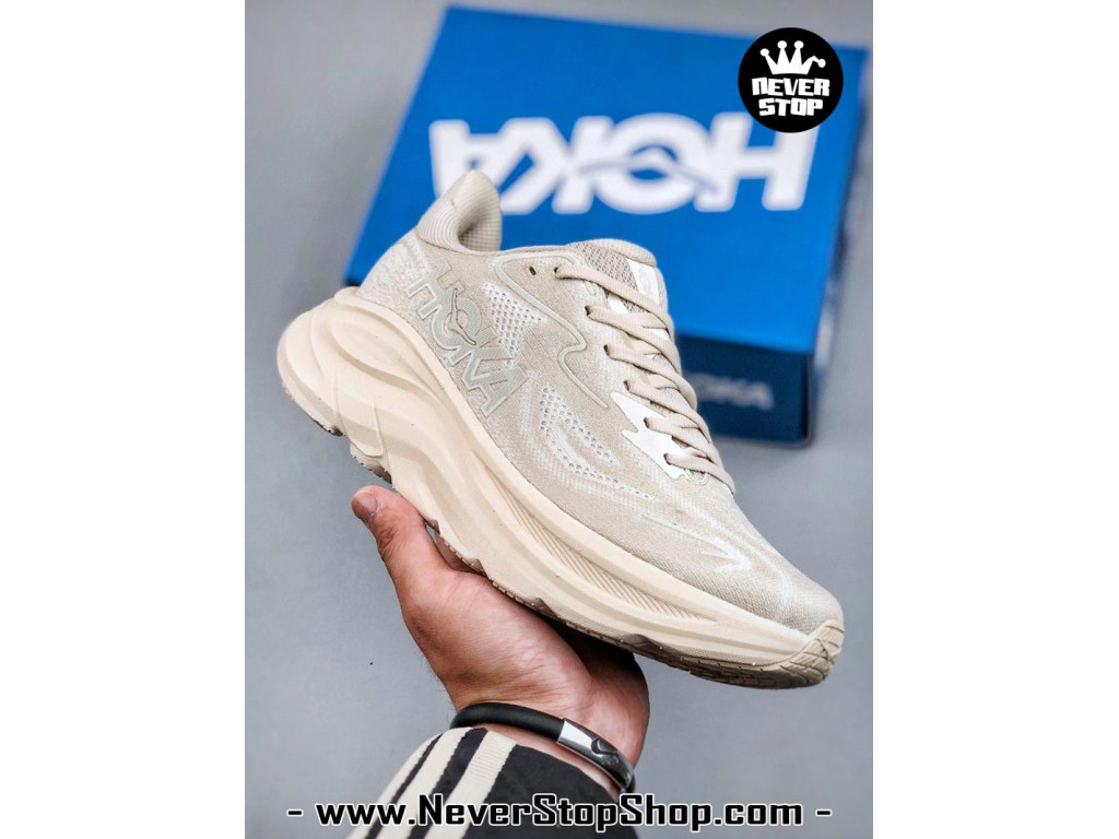 Giày chạy bộ siêu nhẹ êm Hoka Clifton 10 Trắng Kem nam nữ giá tốt tại NeverStop Sneaker Shop Giày thể thao chạy bộ Hoka Clifton 10 Trắng Kem nam nữ chuyên thể thao replica 1:1 like auth real chính hãng giá rẻ tốt nhất tại NeverStopShop.com HCM