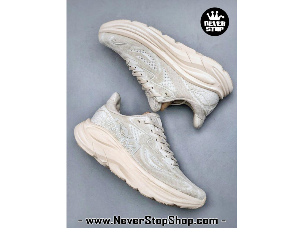 Giày chạy bộ siêu nhẹ êm Hoka Clifton 10 Trắng Kem nam nữ giá tốt tại NeverStop Sneaker Shop Giày thể thao chạy bộ Hoka Clifton 10 Trắng Kem nam nữ chuyên thể thao replica 1:1 like auth real chính hãng giá rẻ tốt nhất tại NeverStopShop.com HCM