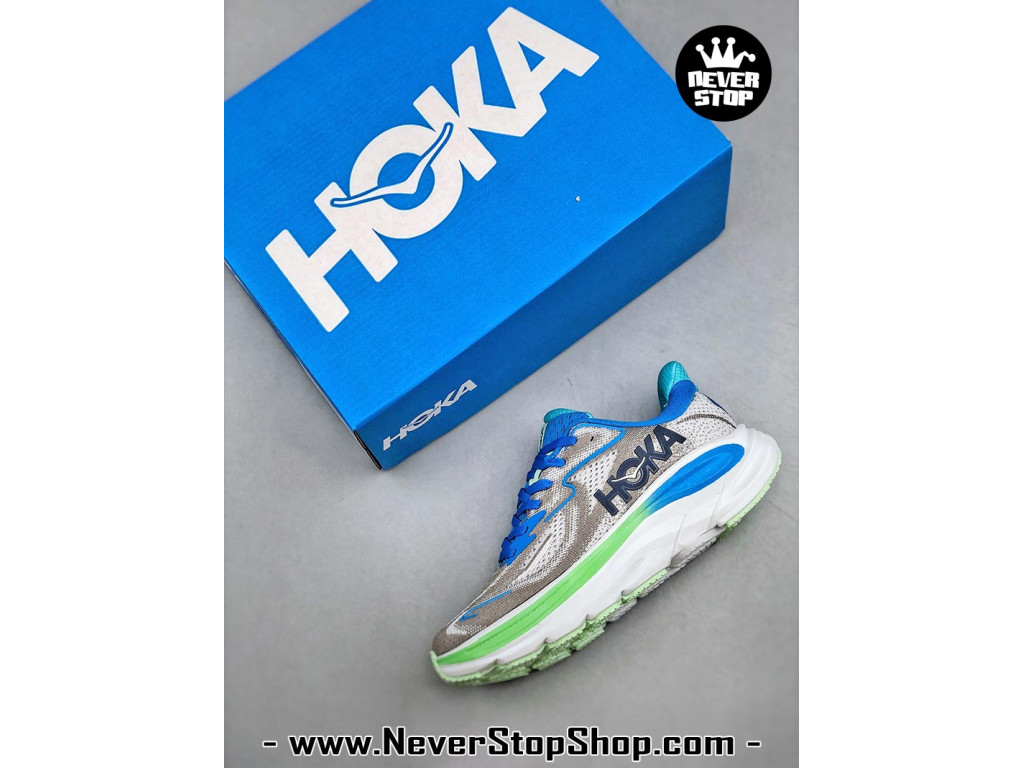 Giày chạy bộ siêu nhẹ êm Hoka Clifton 10 Xám Xanh Dương nam nữ giá tốt tại NeverStop Sneaker Shop Giày thể thao chạy bộ Hoka Clifton 10 Xám Xanh Dương nam nữ chuyên thể thao replica 1:1 like auth real chính hãng giá rẻ tốt nhất tại NeverStopShop.com HCM