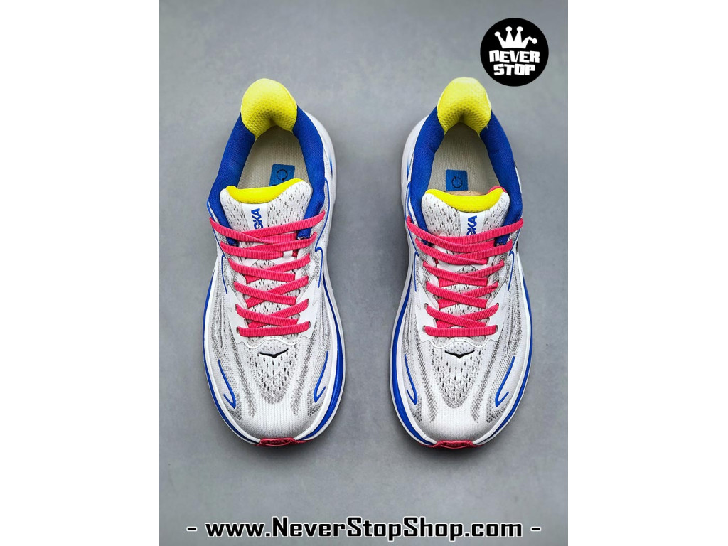 Giày chạy bộ siêu nhẹ êm Hoka Clifton 10 Xám Xanh Dương Đỏ nam nữ giá tốt tại NeverStop Sneaker Shop Giày thể thao chạy bộ Hoka Clifton 10 Xám Xanh Dương Đỏ nam nữ chuyên thể thao replica 1:1 like auth real chính hãng giá rẻ tốt nhất tại NeverStopShop.com HCM
