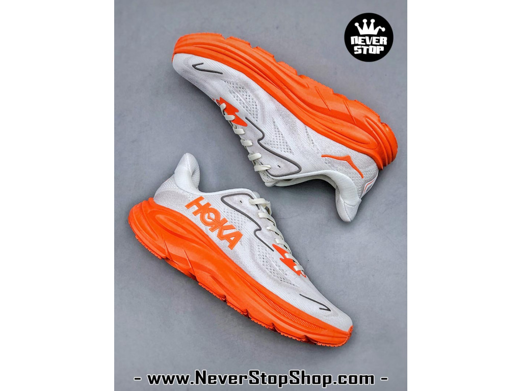 Giày chạy bộ siêu nhẹ êm Hoka Clifton 10 Xám Cam nam nữ giá tốt tại NeverStop Sneaker Shop Giày thể thao chạy bộ Hoka Clifton 10 Xám Cam nam nữ chuyên thể thao replica 1:1 like auth real chính hãng giá rẻ tốt nhất tại NeverStopShop.com HCM