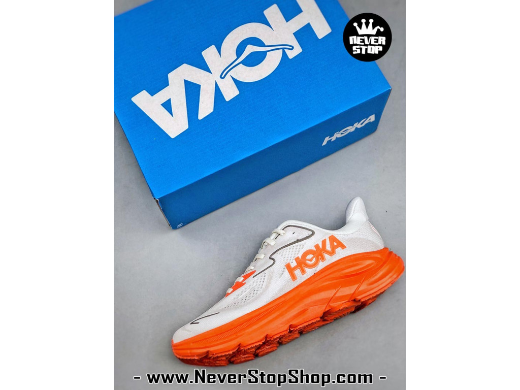 Giày chạy bộ siêu nhẹ êm Hoka Clifton 10 Xám Cam nam nữ giá tốt tại NeverStop Sneaker Shop Giày thể thao chạy bộ Hoka Clifton 10 Xám Cam nam nữ chuyên thể thao replica 1:1 like auth real chính hãng giá rẻ tốt nhất tại NeverStopShop.com HCM