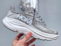 Giày thể thao chạy bộ Hoka Clifton 10 Xám Trắng nam nữ chuyên thể thao replica 1:1 like auth real chính hãng giá rẻ tốt nhất tại NeverStopShop.com HCM