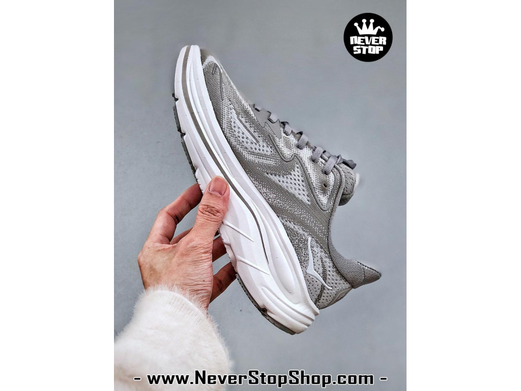 Giày thể thao chạy bộ Hoka Clifton 10 Xám Trắng nam nữ chuyên thể thao replica 1:1 like auth real chính hãng giá rẻ tốt nhất tại NeverStopShop.com HCM