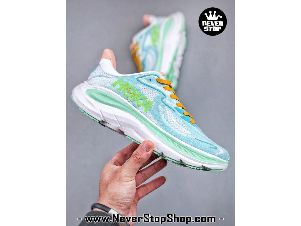 Giày chạy bộ siêu nhẹ êm Hoka Clifton 10 Xanh Ngọc Xanh Lá nam nữ giá tốt tại NeverStop Sneaker Shop Giày thể thao chạy bộ Hoka Clifton 10 Xanh Ngọc Xanh Lá nam nữ chuyên thể thao replica 1:1 like auth real chính hãng giá rẻ tốt nhất tại NeverStopShop.com HCM