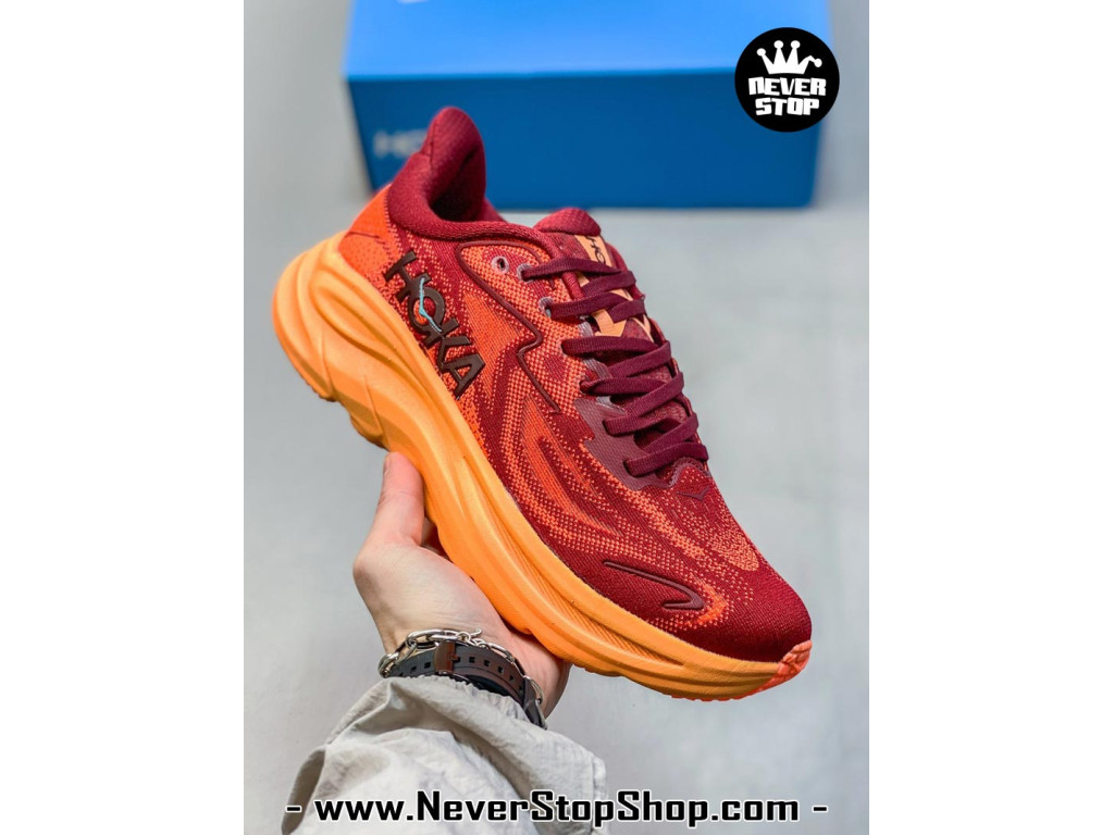 Giày chạy bộ siêu nhẹ êm Hoka Clifton 10 Đỏ Cam nam nữ giá tốt tại NeverStop Sneaker Shop Giày thể thao chạy bộ Hoka Clifton 10 Đỏ Cam nam nữ chuyên thể thao replica 1:1 like auth real chính hãng giá rẻ tốt nhất tại NeverStopShop.com HCM