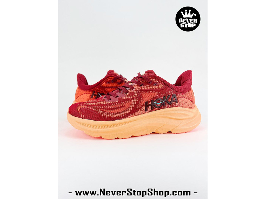 Giày chạy bộ siêu nhẹ êm Hoka Clifton 10 Đỏ Cam nam nữ giá tốt tại NeverStop Sneaker Shop Giày thể thao chạy bộ Hoka Clifton 10 Đỏ Cam nam nữ chuyên thể thao replica 1:1 like auth real chính hãng giá rẻ tốt nhất tại NeverStopShop.com HCM