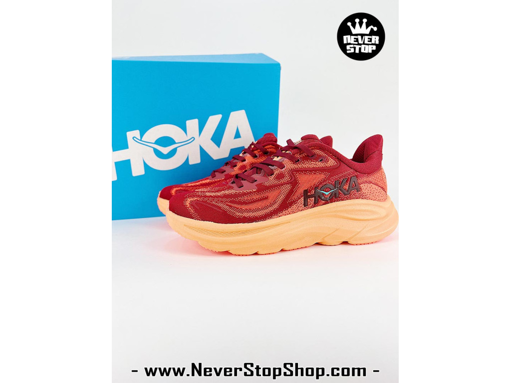 Giày chạy bộ siêu nhẹ êm Hoka Clifton 10 Đỏ Cam nam nữ giá tốt tại NeverStop Sneaker Shop Giày thể thao chạy bộ Hoka Clifton 10 Đỏ Cam nam nữ chuyên thể thao replica 1:1 like auth real chính hãng giá rẻ tốt nhất tại NeverStopShop.com HCM